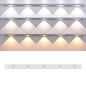 Barre lumineuse à capteur de mouvement LED intelligente ultra-mince, longueur : 80 cm (argenté) SH305B1455-20